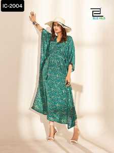 Ropa étnica india Heavy French Crape Impreso Fancy Short Kurtis Colecciones con tamaño libre disponible para ropa informal Kurtis - Product Image 5