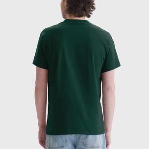 Camiseta sólida de punto informal de verano para hombre con bolsillo frontal, camisetas deportivas de manga corta para gimnasio y entrenamiento para correr - Product Image 5