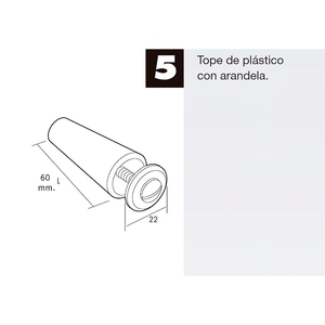 Fermo per tapparella con vite 60 mm. Avorio - Product Image 4