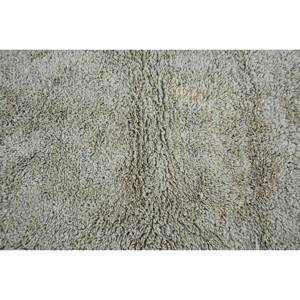 Modern Vintage Turkish Rug 4.3 X 6.6 ft Classic Beige Patchwork Design Handmade Wool Faux Rabbit Fur Latex Rectangle Hallway - Product Image 5