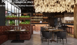 Brutalist ตู้โชว์ร้านเหล้าสมัยใหม่ตู้โชว์ไวน์ตู้โชว์ของโรงงานร้านอาหารบาร์การออกแบบตกแต่งภายใน - Product Image 3