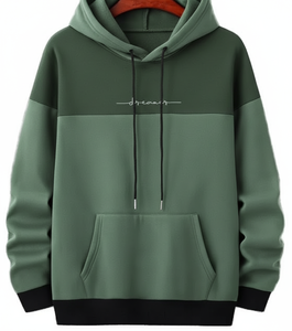 Sudadera con capucha de algodón 100% para hombre Otoño Invierno Ajuste suelto Cordón personalizado Venta al por mayor Sudaderas con capucha de chándal - Product Image 2