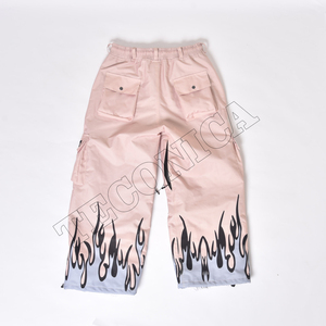 Pantalones de hombre con logotipo personalizado de alta calidad, superventas de 2025, pantalones de chándal holgados a la moda con cremallera, impermeables, a prueba de viento, estampados - Product Image 3