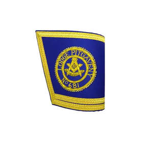 Vente chaude maçonnique Regalia passé maîtres manchettes personnaliser broderie maçonnique main gantelets - Product Image 2