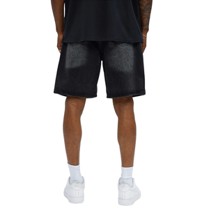 <b>Mens</b> Black Denim <b>Shorts</b> <b>Woven</b> Breathable Vintage Washed Distressed Casual Knee Length Summer <b>Shorts</b> Custom OEM Cotton - Product Image 2