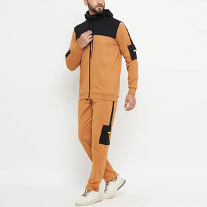 Chándales de lana de alta calidad 2025 más vendidos, chándal ajustado con hombros descubiertos para hombre, conjunto de pantalones de chándal con capucha - Product Image 3