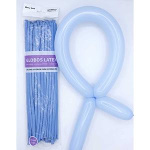 Ballons en latex Party Love 260S bleu pastel, lot de 50 pour décoration - Product Image 1