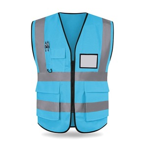 Chaleco de Seguridad Reflectante de Alta Visibilidad Morado, Uniforme de Trabajo de Construcción, Chaleco de Rescate de Seguridad 100% Poliéster con Logotipo y Múltiples Bolsillos - Product Image 6