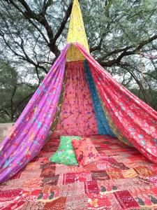 Cotton Garden <b>Canopy</b> Multi-Printed Decorative Hanging <b>Tent</b> for Outdoor Living Backyard Patio Shade Shelter - Product Image 2