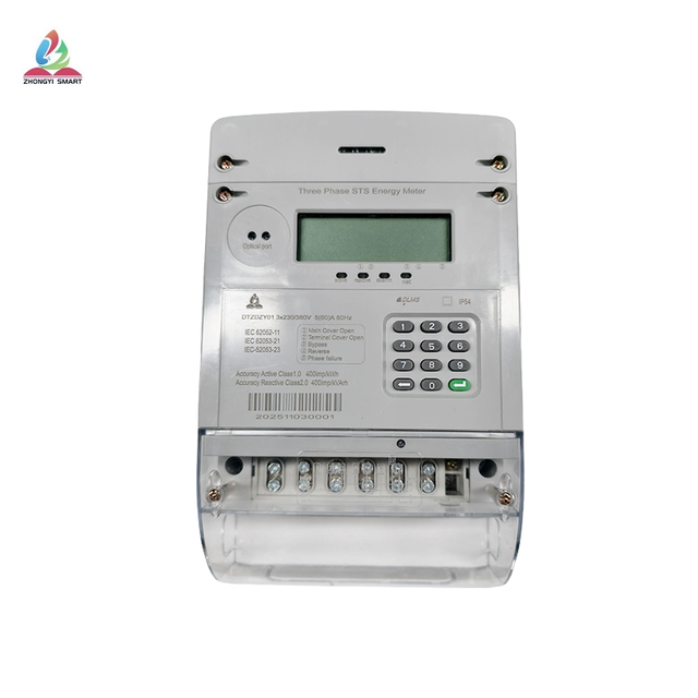 CE Certified Smart STS Prepaid Three-phase Electricity Meter Support Bulk Supply LoRaWAN 3 Phase Electricity Meter Kwh Meter