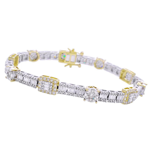 Customized Bracelets Lab Grown Diamond Jewelry Gift for Party Trendy Wedding <b>Charm</b> Bracelet 925 Sterling <b>Silver</b> - Product Image 5