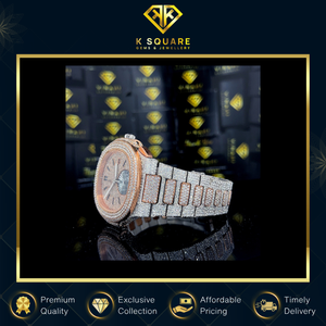VVS Acier inoxydable analogique résistant à l'eau automatique pour mouvement Quartz Moissanite Diamond Luxury Band Montre unisexe - Product Image 6