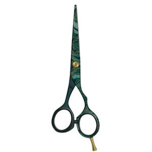 กรรไกรสำหรับร้านเสริมสวยทำจากเหล็กเคลือบผิวด้วยกระดาษที่วางนิ้วปรับได้ - Product Image 5