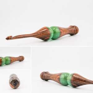 Dernier modèle Bâton de fil en bois avec manche coloré Articles ménagers Crochets pour la couture Aiguilles à tricoter en tissu de laine - Product Image 1