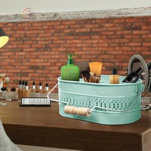 Vente chaude Impressionnant Porte-Ustensiles Galvanisé Fantaisie Vert Couleur Nouveau Look À La Main Ovale Forme Métal Caddy Outil Pour Ustensiles De Cuisine - Product Image 3