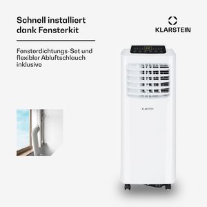 เครื่องปรับอากาศแบบพกพา 7000 BTU สำหรับบ้าน ควบคุมผ่านแอพ WiFi 3 in 1 ระบบทำความเย็น ลดความชื้น และพัดลม สำหรับห้องขนาด 10-15 ตร.ม. ระดับเสียง 50 เดซิเบล สีขาว - Product Image 5