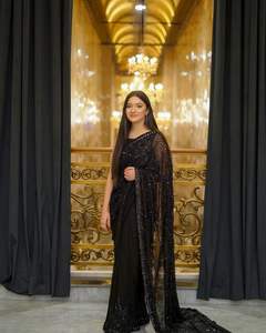 Tenue tendance Nouveau Saree premium De Qualité Lourde 60 Grammes Georgette 5MM Paillettes Travail Saree Fabricant De Surat - Product Image 2