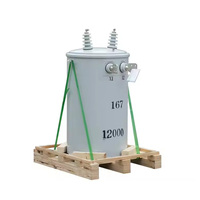 Transformateur monté sur poteau de distribution d'énergie industrielle de 30 kVA 33 kV/400 V ISO 9001 immergé dans l'huile à dissipation thermique efficace