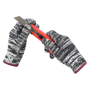 Gants de travail en coton coloré tricotés à la main, de sécurité, de travail, de couleur mélangée - Product Image 4