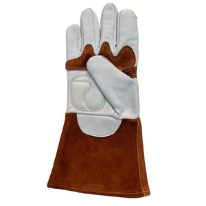 Gants de soudage TIG 16 ''Gants de soudeur étendus en cuir de vachette isolés anti-brûlure pour soudeuse MIG de cheminée de barbecue - Product Image 3
