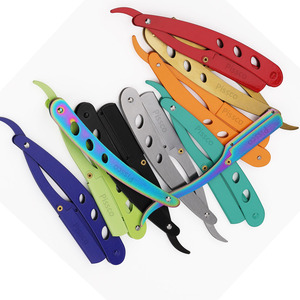 Navaja de Afeitar Plegable para Hombre, Navaja de Acero Inoxidable, Maquinilla de Afeitar de Hoja Recta, Afeitadora Manual para Barba, Herramienta de Barbería, 1 Pieza - Product Image 3
