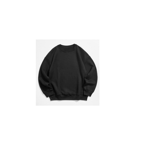 เสื้อสเวตเตอร์คอกลมของผู้ชายผ้าฝ้าย100% สีพื้นมีฮู้ดปรับแต่งได้ - Product Image 2