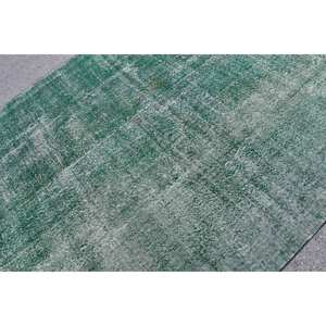 พรมขนสัตว์สีเขียวแบบตุรกีขนาด6.9x10.6ฟุตพรมปูพื้นแบบแบนสำหรับห้องนั่งเล่นเทคนิค3D ทำจากยาง - Product Image 5