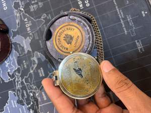 À mon fils citation boussole en laiton nautique de qualité supérieure avec chaîne en cuir cadeau fait main Antique - Product Image 5