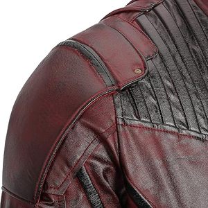 Chaqueta de Cuero Personalizada OEM de Talla Grande para Hombre, Chaqueta de Cuero con Cuello Alto, Estilo Urbano, Tela de Lona, Envío Inmediato - Product Image 3