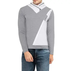 Sweater pria Logo kustom Anti statis, Sweatshirt Pullover bulu mikro, atasan leher kru katun lembut