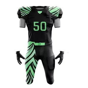 Uniforme de football américain professionnel personnalisé pour les jeunes Ensembles à manches courtes respirants Vêtements d'équipe - Product Image 5