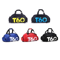 Sac de sport tendance Logo personnalisé quantité minimale de commande pas cher T60 Duffle Sac de sport pour homme Sac de sport de voyage avec compartiment à chaussures