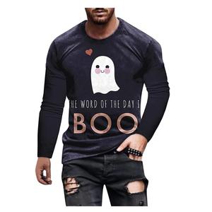 New Arrival Top Quality Printed 100% Cotton Long Sleeve Round Neck Men's T-shirt From Bangladesh Factory Best Price - Product Image 3