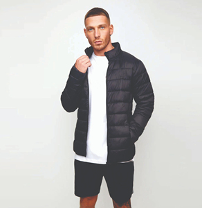 Marque personnalisée 100% Polyester léger matelassé pleine fermeture éclair collée poignets noir hommes Pickaway Puffer Jacket - Product Image 5