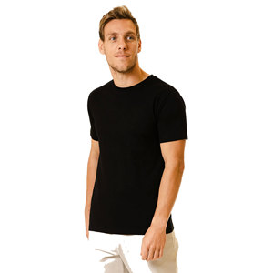 100% coton col rond à manches courtes hommes t-shirt décontracté 180g coton lâche lavé t-shirt pour homme - Product Image 1