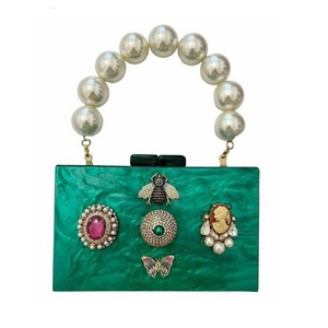 Bolso de resina hecho a mano de fábrica india, nuevo diseño bohemio/Vintage, bolso de mujer, vestido para fiesta de noche, eventos, noche de moda - Product Image 5