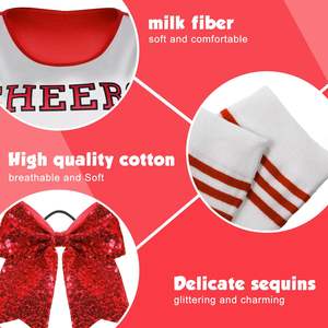 Uniformes de pom-pom girl pour adultes personnalisés en gros Nouveau design Spandex Sets Technique d'impression par sublimation - Product Image 5
