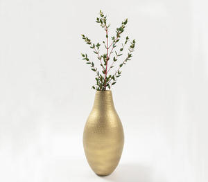 Botella texturizada de hierro con tonos dorados, florero grande al por mayor, venta directa de fábrica, bajo pedido mínimo - Product Image 1