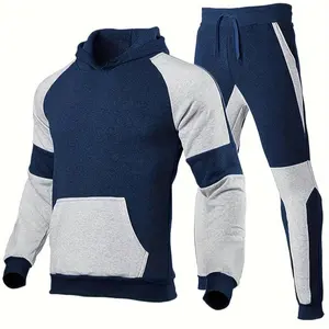 Klassisches Herren-Laufbekleidungs-Set Freizeit-Juichtanzüge Langärmelige Hoodie und Jogginghosen-Set für Fitnessstudio Training Laufen