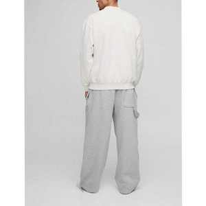 Pantalons de survêtement décontractés pour hommes en coton 100% lavé sur mesure, taille mi-haute, fermeture éclair, couleur unie, pantalon baggy, pantalon de survêtement streetwear - Product Image 2