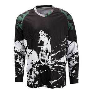 Maillot de motocross léger à manches longues, tissu respirant, durable, coupe de course, conçu pour la course sur sentier - Product Image 3