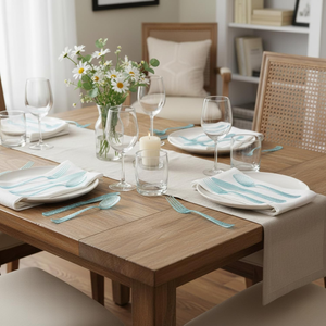 Juego de Cubiertos Desechables de Plástico con Purpurina Azul Premium, Juego de Cubiertos Perfecto para Fiestas de Cumpleaños, Baby Shower, Cenas - Product Image 4