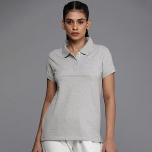 Camiseta de Algodón Elástica en 4 Direcciones de Alta Calidad, Manga Corta, Transpirable, Antibolitas, Casual, Moderna y Clásica para Mujer, Venta al por Mayor a Bajo Precio - Product Image 1