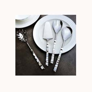 เครื่องเงินสแตนเลสขัดเงาแบบทันสมัยสำหรับร้านอาหารเครื่องเงินสำหรับอาหารค่ำแบบแบนมีด้ามจับดีไซน์แบบเต็มรูปแบบแบนยาว - Product Image 4