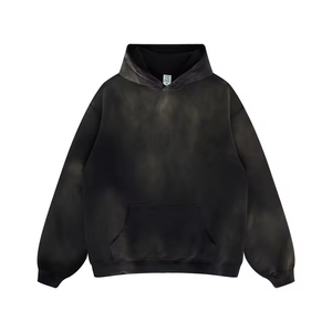 Sudaderas con Capucha de Primavera al por Mayor, 100% Algodón de Alto Gramaje (360 g/m²), Corte Regular, Lavado Ácido, Impresión Puff, Logotipo Personalizado - Product Image 4