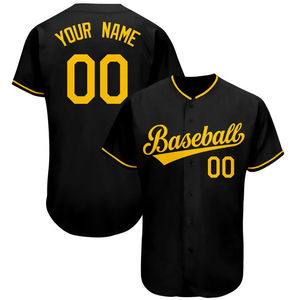 Custom 100% Polyester Button Down Custom Baseball Shirts Multi Color Baseball Jersey Softball Uniform Jersey for Team OEM - Product Image 6
