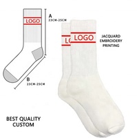 Vente en gros de chaussettes de sport décontractées avec logo propre chaussettes d'athlétisme en coton 100% polyester spandex sublimation 2024