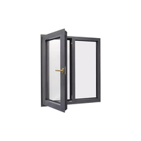 Ventanas y Puertas Prefabricadas de Alta Calidad MINGLEI, Ventana Abatible de Triple Panel para Casa