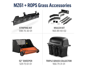 ACHETEZ DES PRODUITS AUTHENTIQUES Husqvarna ® Tondeuses à gazon résidentielles à braquage zéro MZ 61 ROPS éditions spéciales - Product Image 6