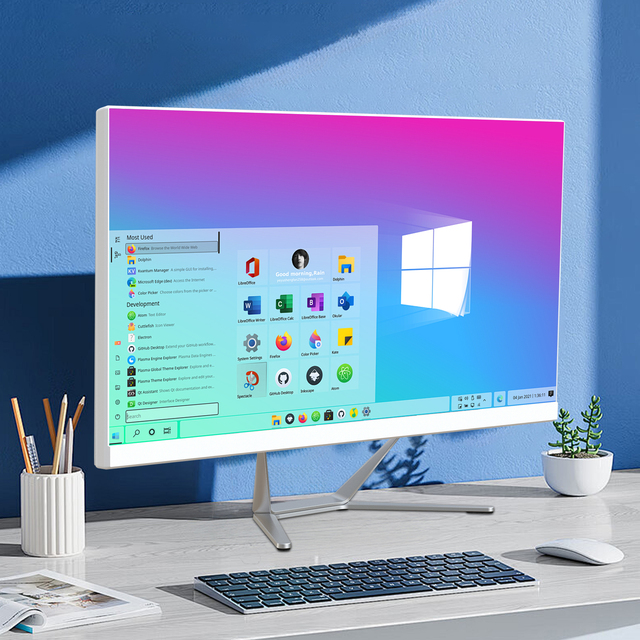 Intel Core I3 4th Generations 23.8 Inch All-in-One PC with 8GB DDR4 RAM and 256GB SSD 4000M Desktop Computer with LCD Display